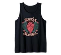 Broken Beautiful Heart Wings Tattoo Tank Top