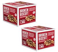 BROKEN BISCUITS ASSORTMENT 1.3kg - Broken Biscuits Assortment Box, Box of Broken Biscuits Bulk Cheap, Big Biscuit Variety Box (2 Pack)