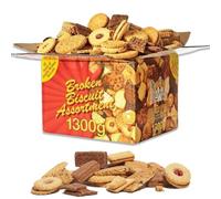 Broken Biscuits Assortment 1.3kg - Crumbled Biscuit Mix for Baking, Desserts, Cake Toppings, and Snacks