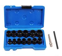 Broken Bolt Extractor Set Chrome Alloy Steel - Stripped Screw Remover Kit with 65mm Extension for Rusted Nuts Automotive Repair Type A(C)