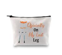 Broken Bones Recovery Gift Officially On My Last Leg Funny Broken Leg Gifts Orthopedic Surgeon Cosmetic Zipper Bag