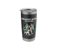 Broken Bow Oklahoma Husky and Sasquatch Hiking Stainless Steel Insulated Tumbler