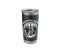 Broken Bow Oklahoma Sasquatch and Husky Hiking Stainless Steel Insulated Tumbler