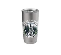 Broken Bow Oklahoma Sasquatch and Husky Hiking Stainless Steel Insulated Tumbler