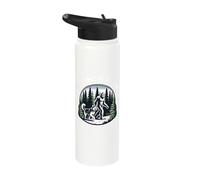 Broken Bow Oklahoma Sasquatch and Husky Hiking Stainless Steel Insulated Water Bottle