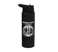 Broken Bow Oklahoma Sasquatch and Husky Hiking Stainless Steel Insulated Water Bottle