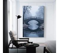 Broken Bridge Frost Artistic Wall Art Painting The Picture of Animal Print On Canvas Artwork Pictures For Home Living Room Modern Decor Decoration 12x18inch(30x45cm)