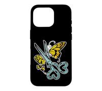 Broken Butterfly - Heart Scissors & Wings Case for iPhone 16 Pro