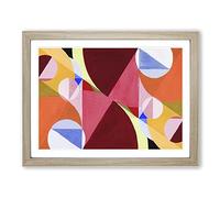 Broken By Perpendiculars By Joseph Schillinger Classic Painting Framed Wall Art Print, Ready to Hang Picture for Living Room Bedroom Home Office Décor, Oak A2 (64 x 46 cm)