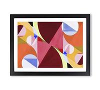 Broken By Perpendiculars By Joseph Schillinger Classic Painting Framed Wall Art Print, Ready to Hang Picture for Living Room Bedroom Home Office Décor, Black A4 (34 x 25 cm)