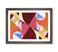 Broken By Perpendiculars By Joseph Schillinger Classic Painting Framed Wall Art Print, Ready to Hang Picture for Living Room Bedroom Home Office Décor, Walnut A4 (34 x 25 cm)