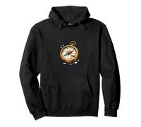 Broken Compass Direction Lost Concept Illustration Pullover Hoodie