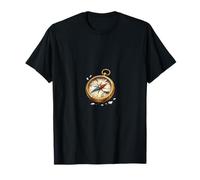 Broken Compass Direction Lost Concept Illustration T-Shirt