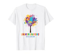 Broken Crayons Still Color Inspirational T-Shirt, Men, White, 4X-Large