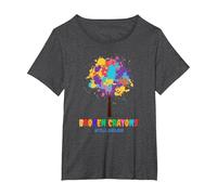 Broken Crayons Still Color Inspirational T-Shirt, Women's Plus, Dark Heather Grey, 6X