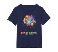 Broken Crayons Still Color Inspirational T-Shirt, Women's Plus, Navy Blue, 4X