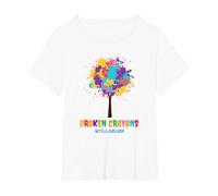 Broken Crayons Still Color Inspirational T-Shirt, Women's Plus, White, 4X