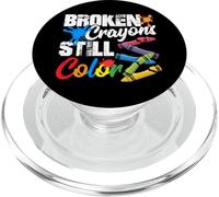 Broken Crayons Still Color Mental Health Awareness PopSockets PopGrip for MagSafe