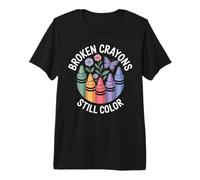 Broken Crayons Still Color Mental Health Matters Awareness Premium T-Shirt
