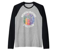 Broken Crayons Still Color Mental Health Matters Awareness Raglan Baseball Tee