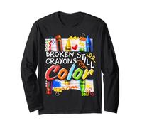 Broken Crayons Still Color Mental Health Matters Womens Kids Long Sleeve T-Shirt