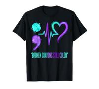 Broken Crayons Still Color Suicide Prevention Mental Health T-Shirt
