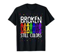 Broken Crayons Still Colorful Artwork for Creative Minds T-Shirt