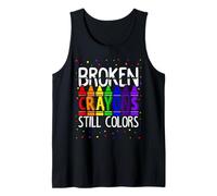 Broken Crayons Still Colorful Artwork for Creative Minds Tank Top