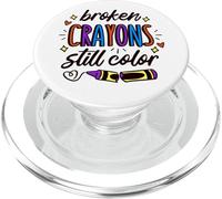 Broken Crayons Still Colour Mental Health Awareness Quote PopSockets PopGrip for MagSafe