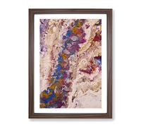 Broken Earth Abstract Framed Print | A2 Walnut Framed Wall Art | Ready to Hang | Abstract Fantasy Picture | Living Room Bedroom Lounge Office