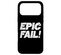 Broken Epic Fail Funny Bold Cracked Text Sarcastic Humor Case for iPhone 17 Pro Max