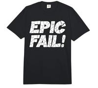 Broken Epic Fail Funny Bold Cracked Text Sarcastic Humor Comfort Colors Adult Heavyweight T-Shirt