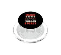 Broken Femur Bone Injury Broken Bone Unbroken Spirit PopSockets PopGrip for MagSafe
