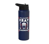 Broken Femur Bone Injury Im A Walking Xray Screenshot Stainless Steel Insulated Water Bottle