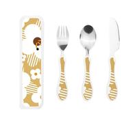 Broken Flower Gourd-Handle Cutlery Set â€“ Elegant 3-Piece Knife, Fork & Spoon Trio with Premium Pp Plastic Handles & 430 Stainless Steel Heads â€“ Perfect for Christmas, Parties, Picnics & Gifting