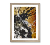 Broken Form Abstract Framed Print | A3 Oak Framed Wall Art | Ready to Hang | Abstract Fantasy Picture | Living Room Bedroom Lounge Office