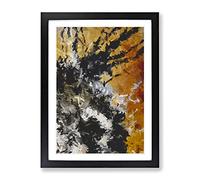 Broken Form Abstract Framed Print for Living Room Bedroom Home Office Décor, Wall Art Picture Ready to Hang, Black A2 Frame (62 x 45 cm)