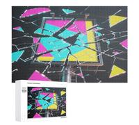 Broken Glass 500 Piece Jigsaw Puzzle for Adults Challenging Puzzles for Cognitive Workout Unique Shaped Jigsaw Puzzle Relaxing Gift Home Wall Decor