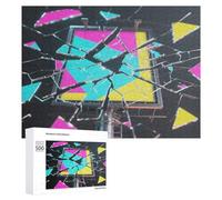 Broken Glass 500 Piece Jigsaw Puzzle for Adults Challenging Puzzles for Cognitive Workout Unique Shaped Jigsaw Puzzle Relaxing Gift Home Wall Decor