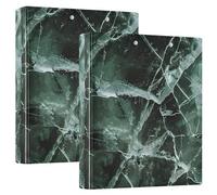 Broken Glass Print 3 D-Ring Binder A4 2 Pack with 200 Sheet for Kids School Supplies Women Men Office