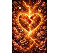 Broken Heart 70 Piece Jigsaw Puzzles for Adults, Colourful, Challenging & Brainteasing Adult puzzles 70 Pieces Flowers, Fun jigsaws for The Whole Family 14x10 inch