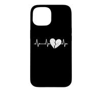 Broken Heart Heartbeat EKG - Heartbreak Pulse Heartbroken Case for iPhone 15