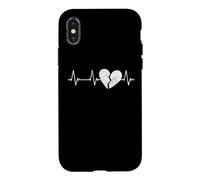 Broken Heart Heartbeat EKG - Heartbreak Pulse Heartbroken Case for iPhone X/XS