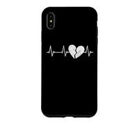 Broken Heart Heartbeat EKG - Heartbreak Pulse Heartbroken Case for iPhone XS Max
