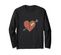 Broken Heart Romantic Love Arrow Long Sleeve T-Shirt