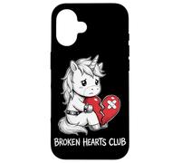 Broken Hearts Club Unicorn Cute Heartbroken Emo Case for iPhone 16