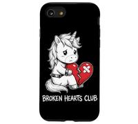 Broken Hearts Club Unicorn Cute Heartbroken Emo Case for iPhone SE (2020) / 7/8