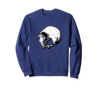 Broken Human Cranium Vintage Illustration Vectorized Sweatshirt