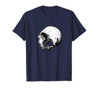 Broken Human Cranium Vintage Illustration Vectorized T-Shirt