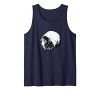 Broken Human Cranium Vintage Illustration Vectorized Tank Top